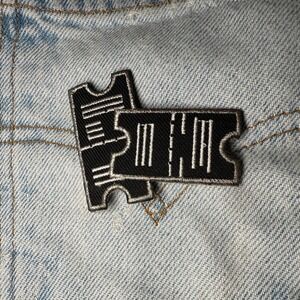 Black Ticket Iron On Patch Applique Clothing DIY Craft Embellishment‎